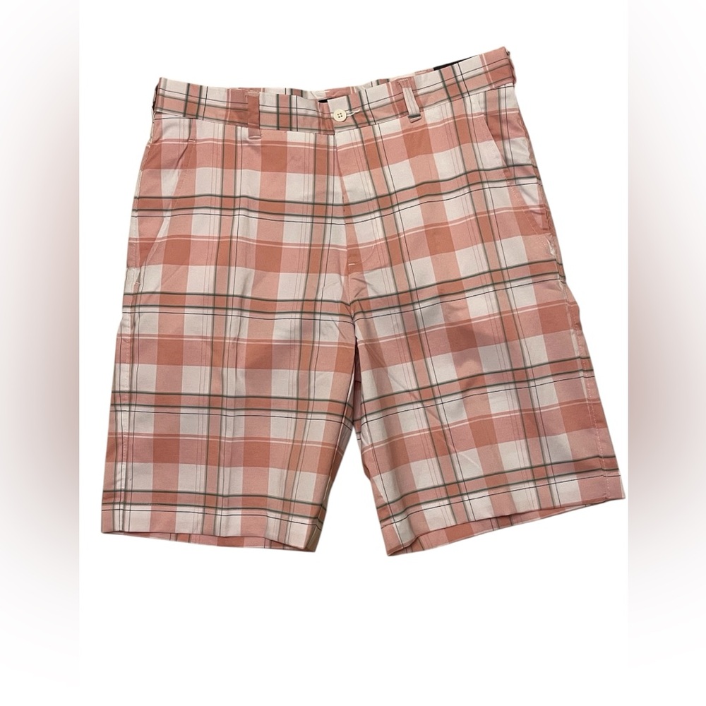 Alan Flusser Pink Flat Front Golf Shorts